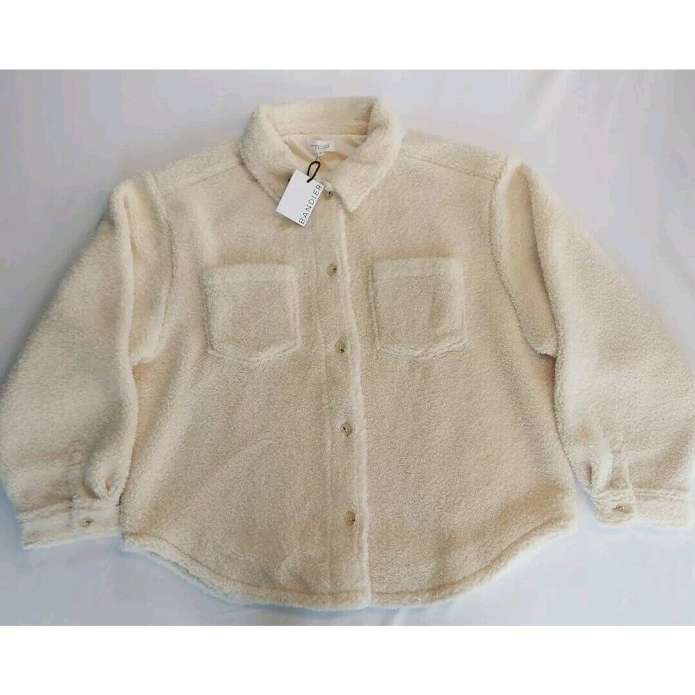 Sincerely Jules for Bandier The Aspen Sherpa Jacket Women Large Outerwear‎ NWT